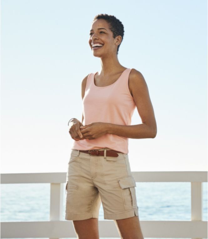 khaki cargo shorts